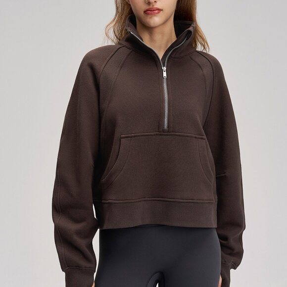 Lulu V-neck yoga jacket - relaxed fit, with a half-zip design, for sports wear - Picture 1 of 3